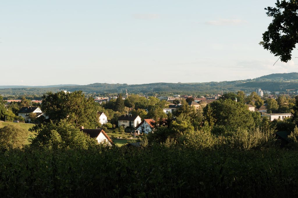 Camping isolé au milieu des arbres fruitiers
