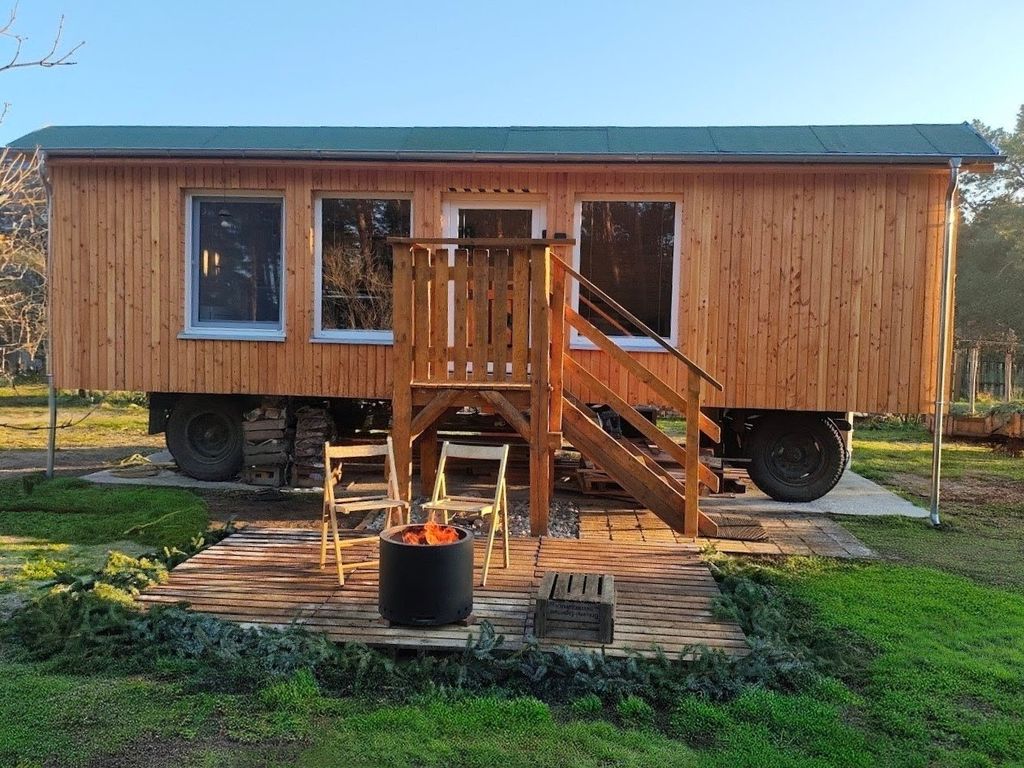 Tiny House à la lisière de la forêt avec terrasse & foyer