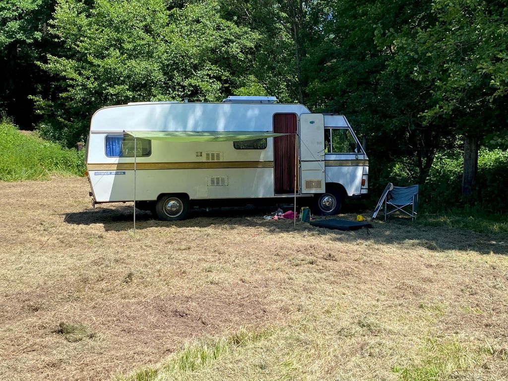 In the heart of the Spessart ♥ Pitch by the stream