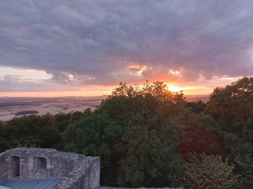 Panorámica del Rhön en una antigua granja de tres lados