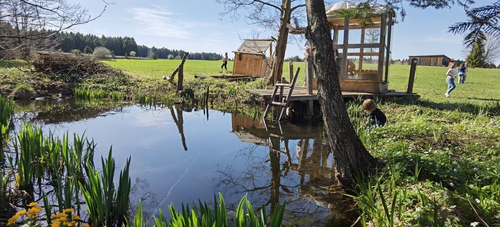 Camping auf der Alm und am Bach auf 800 Höhenmeter
