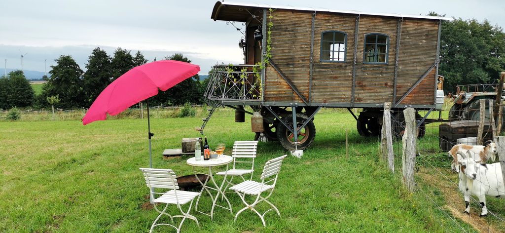 Ithblick-waggon en el Osterwald, Weserbergland