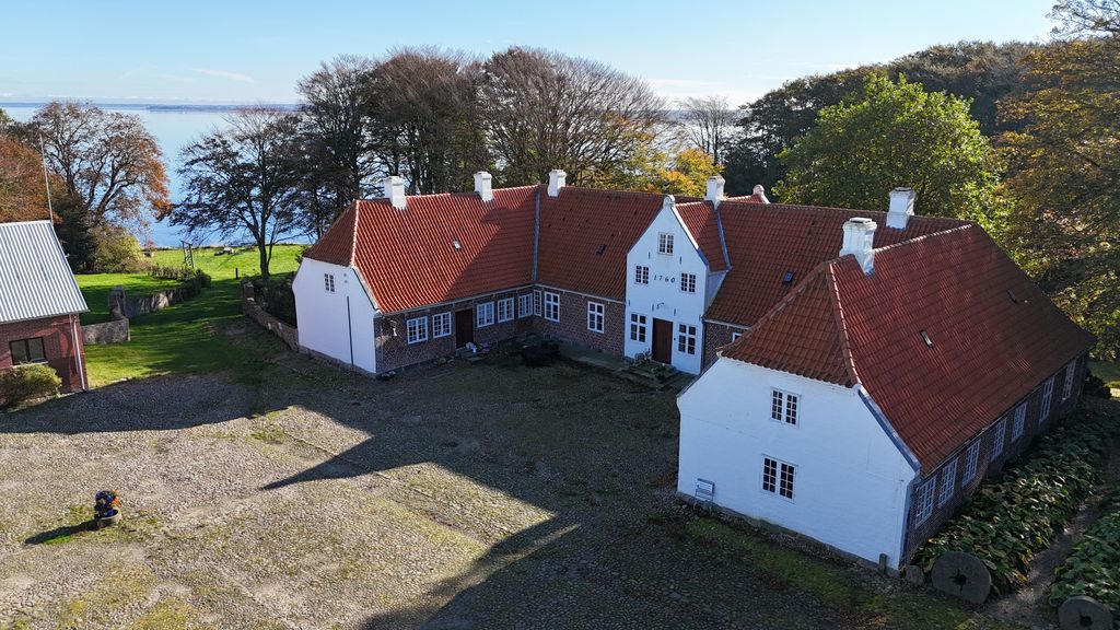 Aerial view of the main house