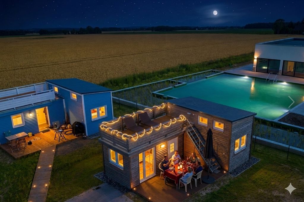 Gemütlich bei Nacht die Sterne beobachten