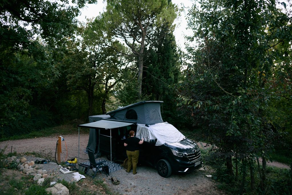 Camping ecológico en las colinas de Bolonia
