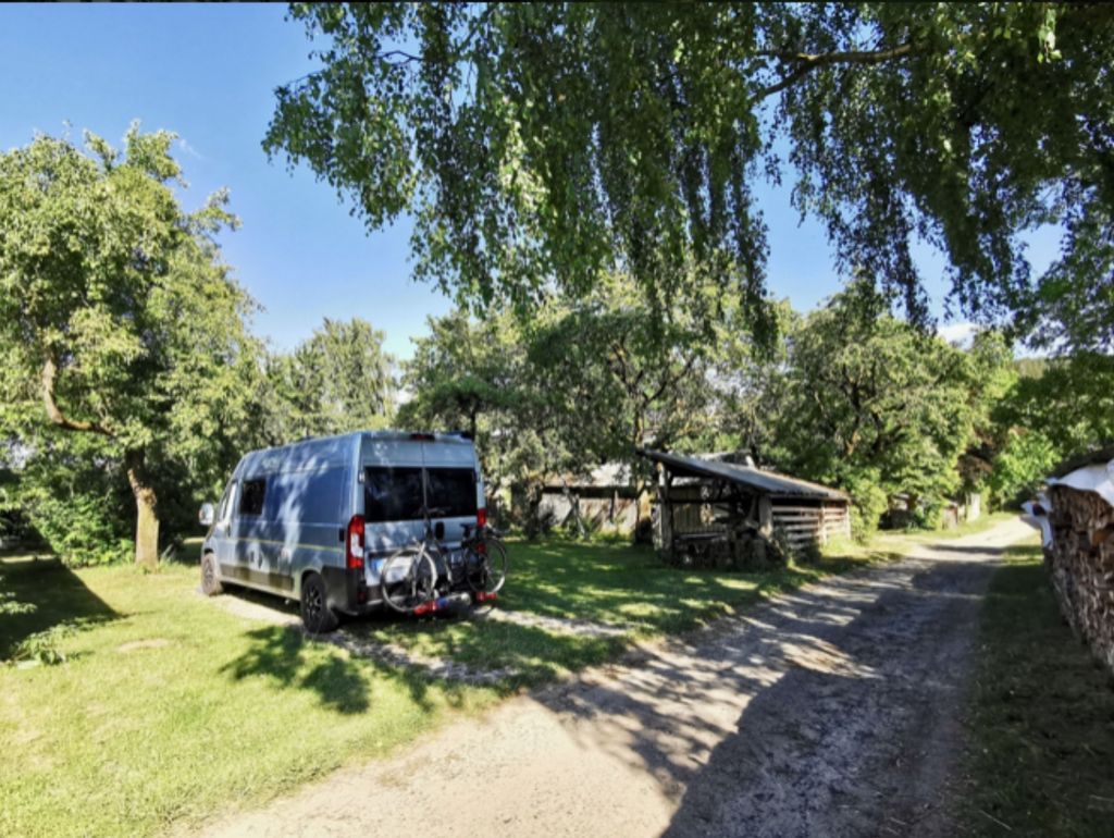 Obstbaumgarten hinterm Haus im Fichtelgebirge