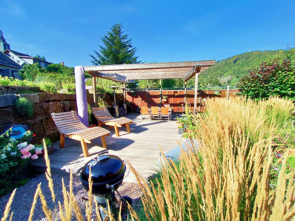 Cookie with view of green mountain slopes