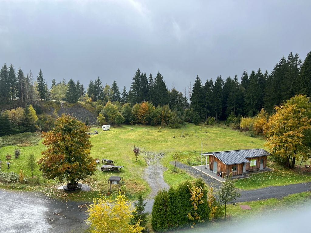 Nature camping on the Fellberg at the edge of the forest