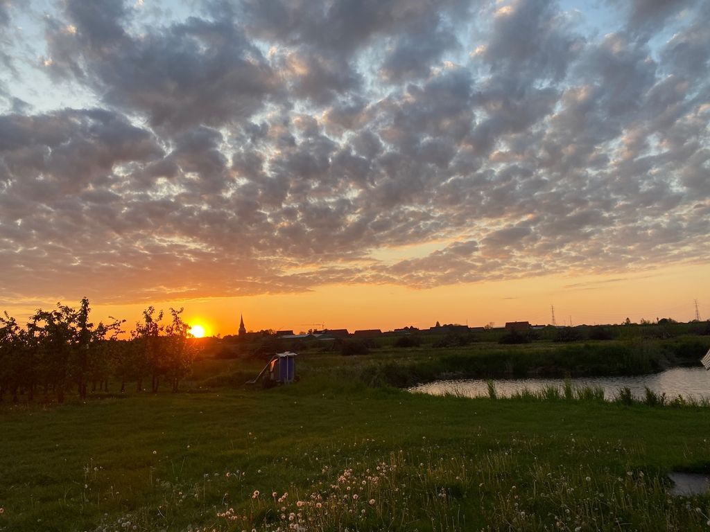 Camping in einer Altländer Apfelplantage