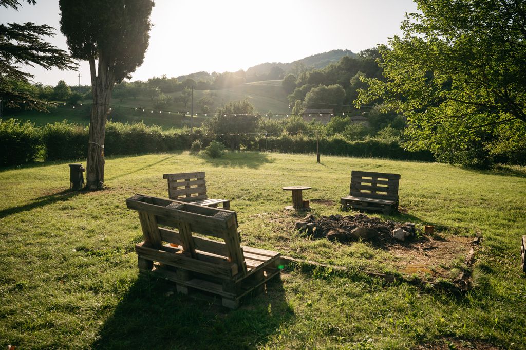 Organic camping with vegetable garden near Montesole