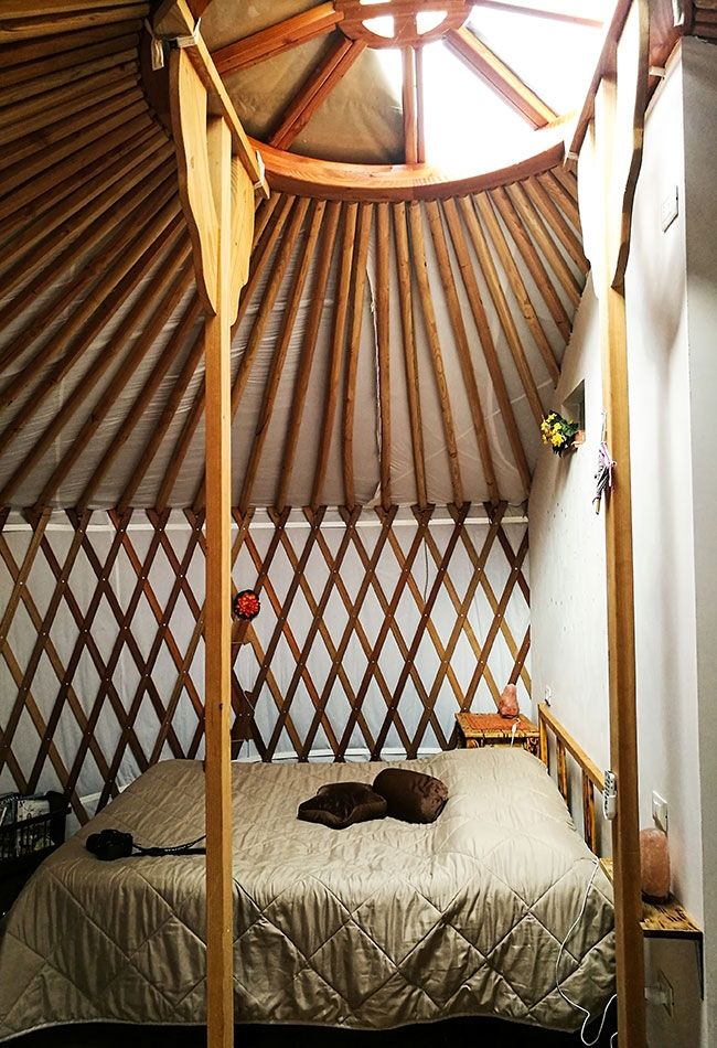 Yurta mongola romantica nella natura della Maremma