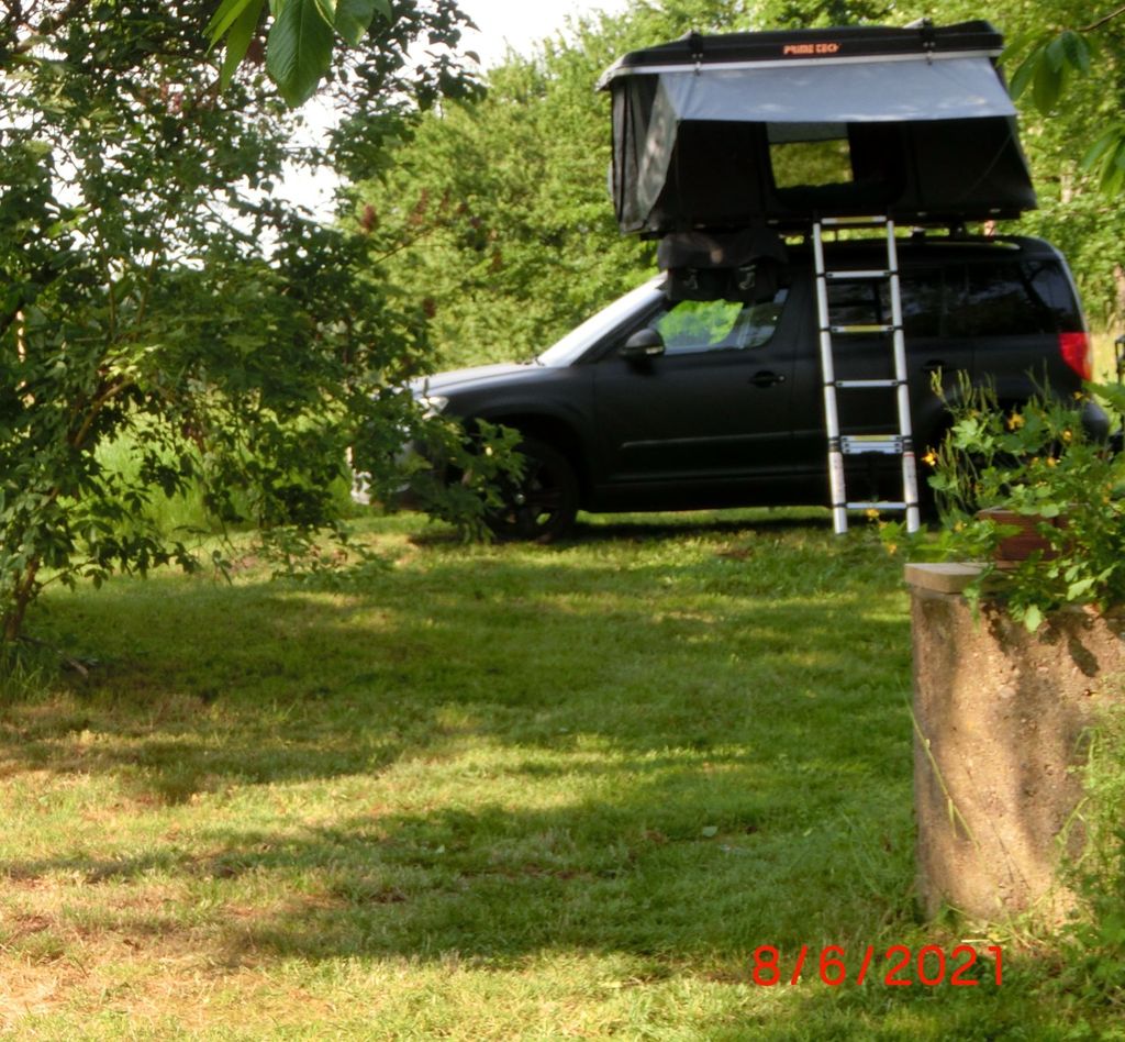 Camping hinterm Fachwerkhaus, nördliches Wendland 