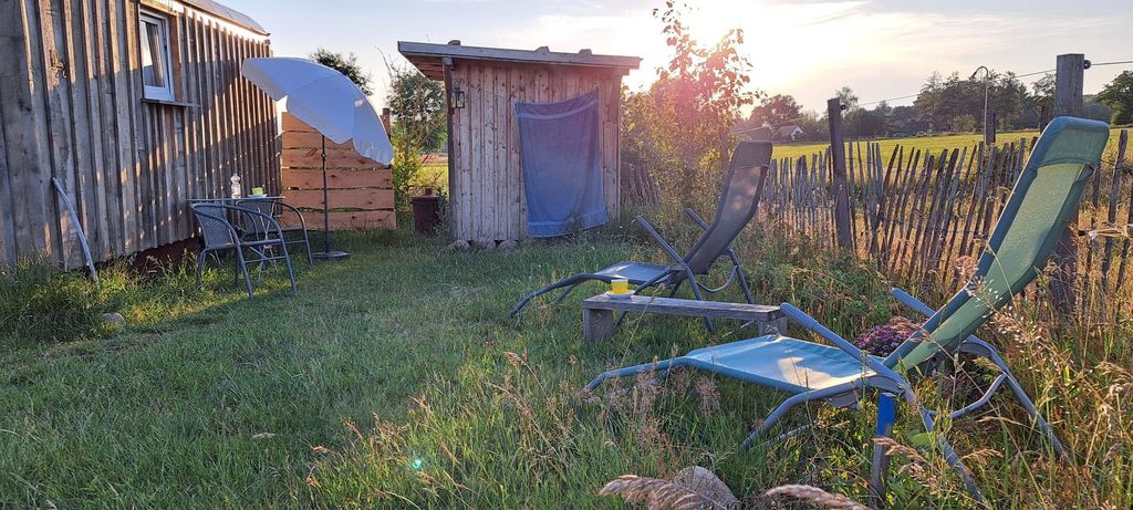 Carrozzone del circo nella riserva della biosfera