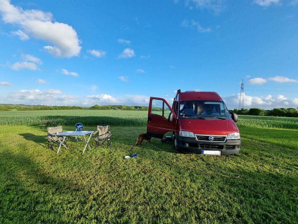 Campingwiese am Feldrand unweit der Ostsee