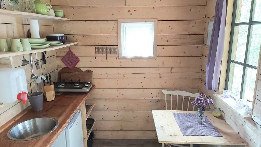 Tiny-House Myra /Schweden  See Waldbaden Natur pur