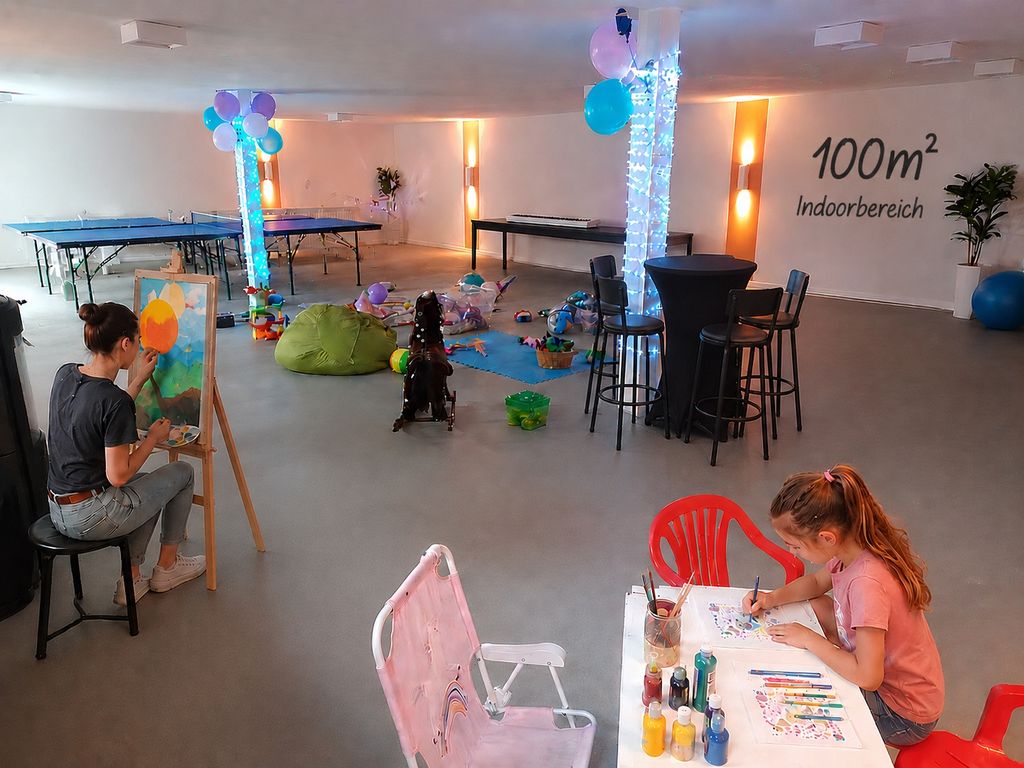 100m² Indoorbereich Erwachsene und/oder Kinder