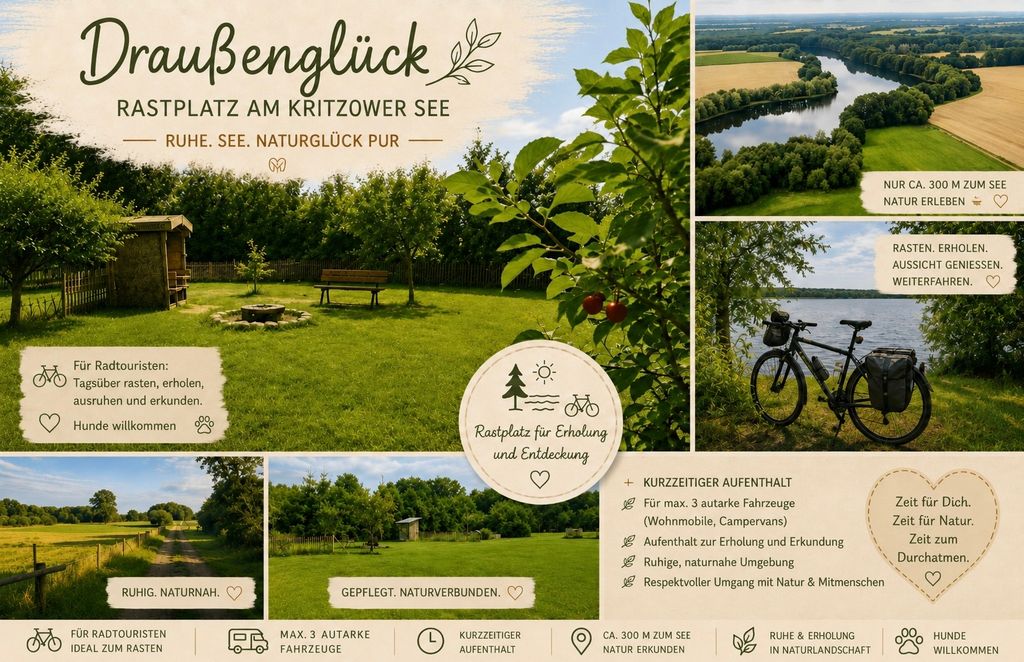 Area di sosta “Draußenglück” sul lago Kritzower See