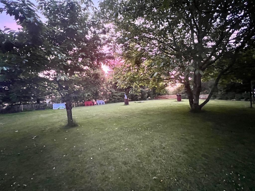 Parcela junto a caballos detrás de la casa