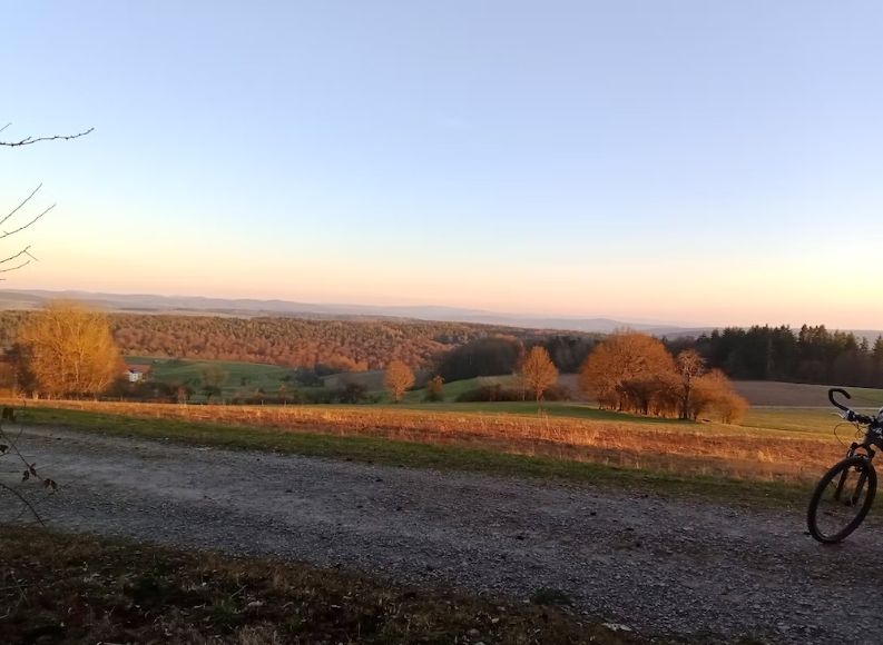 Panorámica del Rhön en una antigua granja de tres lados