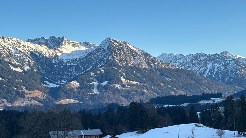 Ubicación aislada con vistas a los Alpes en Allgäu