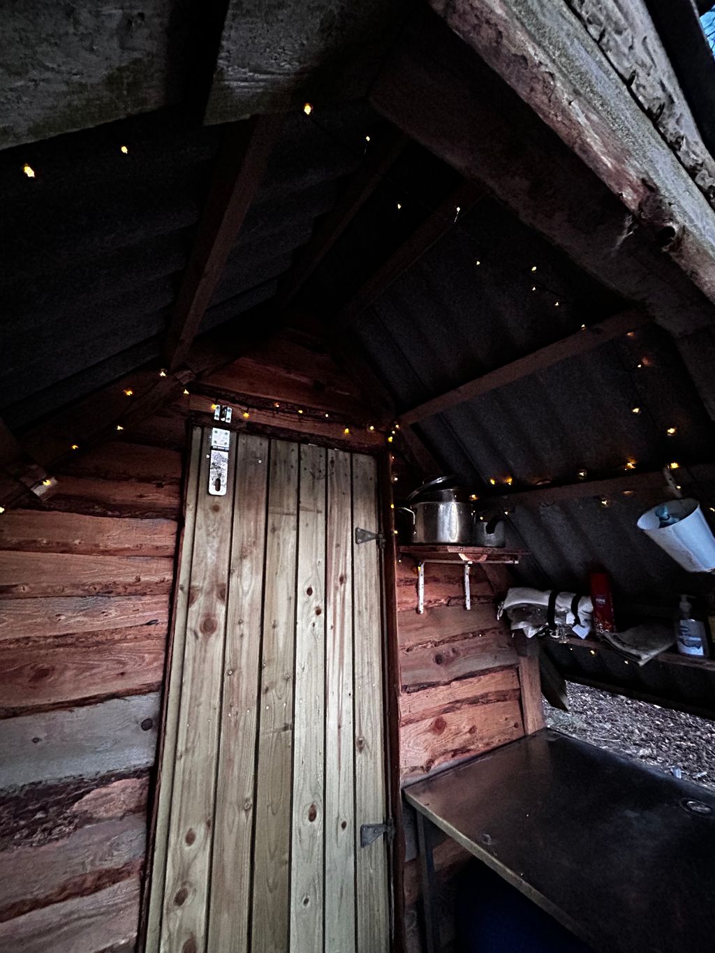 A cozy off-grid retreat in the woods