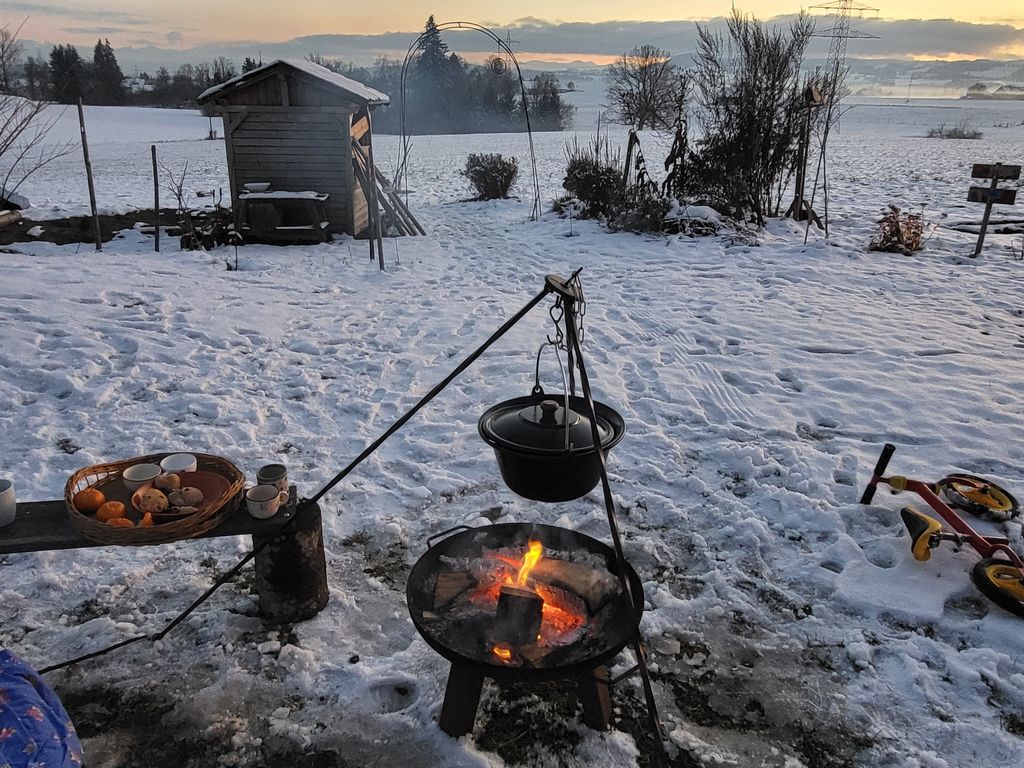 Naturcamping im Allgäu mit Bergblick