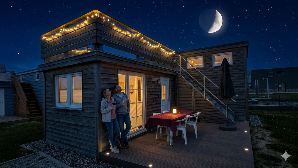 Gemütlich bei Nacht die Sterne beobachten