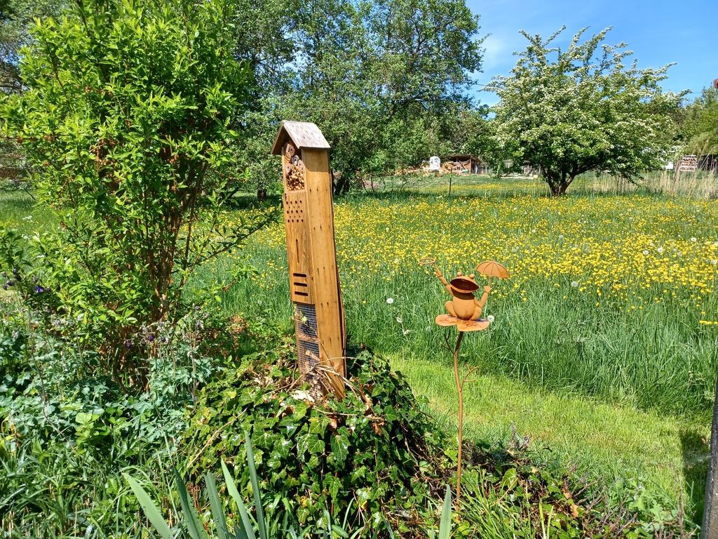 Camping de la pradera cerca de Rudolstadt en el carril bici del molino