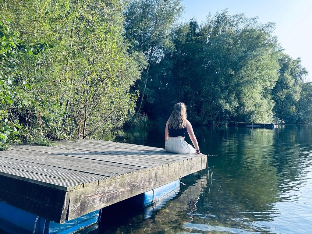 Idyllic pitch by the lake, close to the North Sea