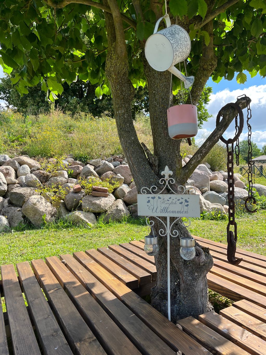 En el campo con vistas a Langenhägener Seewiesen