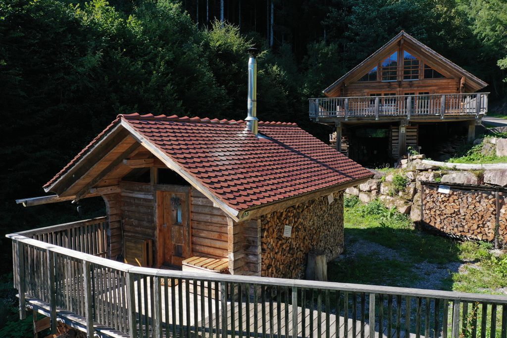 Romantikhütte *Zweisamkeit *Bettwä *Holz *Handtü