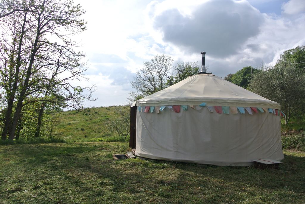 Yurt surrounded by nature