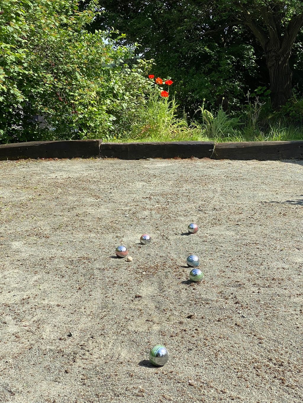 All-green solo time out on your own boules court