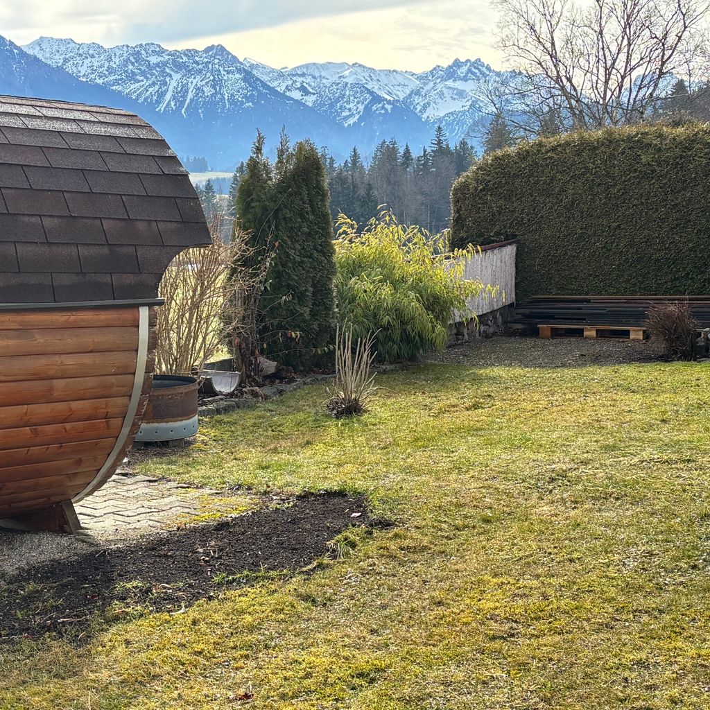 Ubicación aislada con vistas a los Alpes en Allgäu