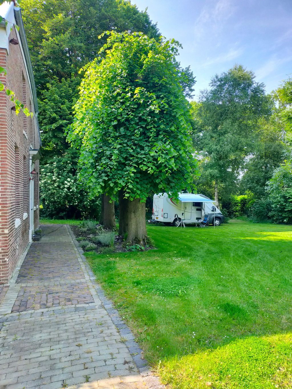 Pitch in the garden at the park in East Frisia