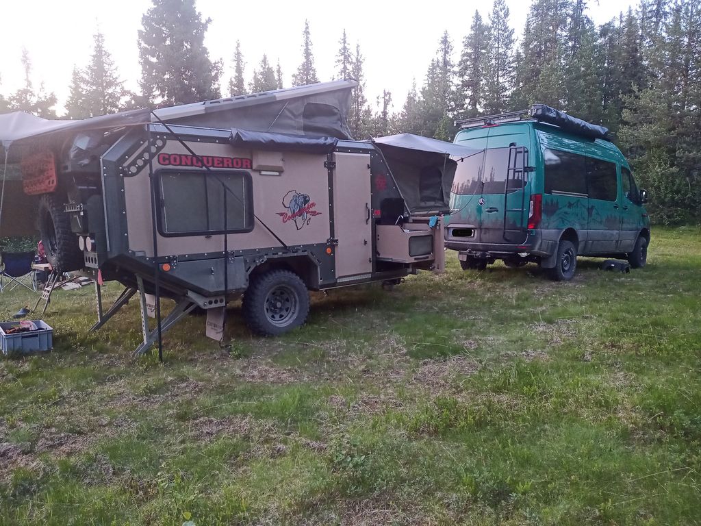 Nature camping meadow in solitary location at Silvervägen