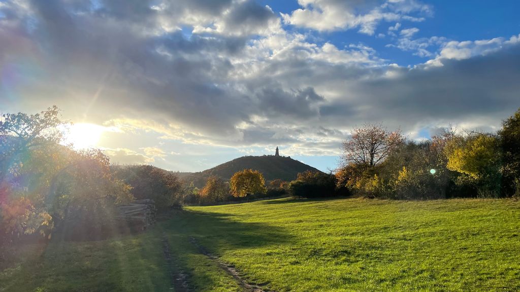 Stellplatz mit Kyffhäuserblick
