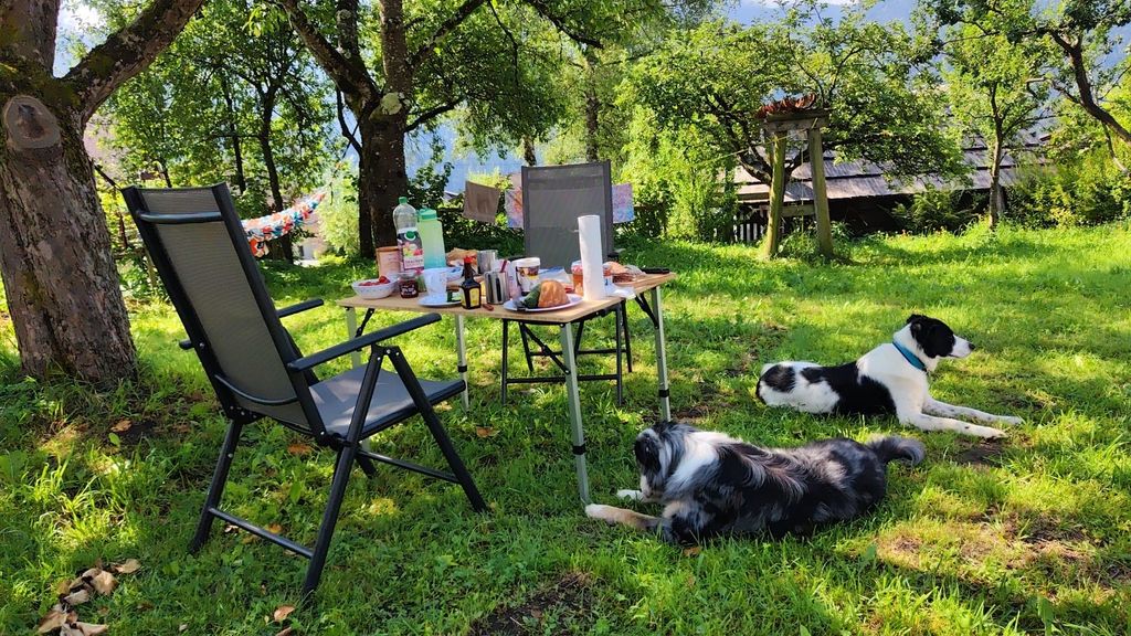 Campen in Österreich am rauschenden Bach