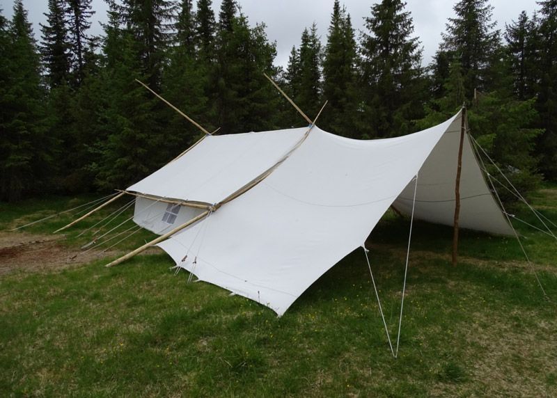 Nature camping meadow in solitary location at Silvervägen