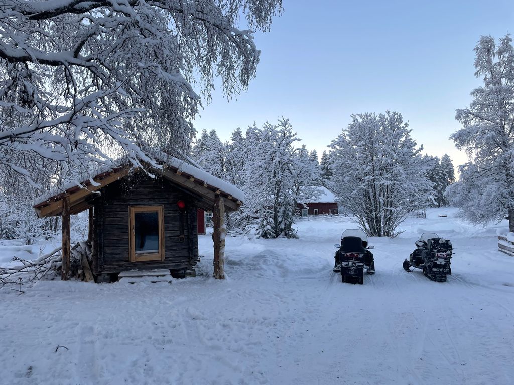 Cabane en rondins avec sauna en Laponie suédoise