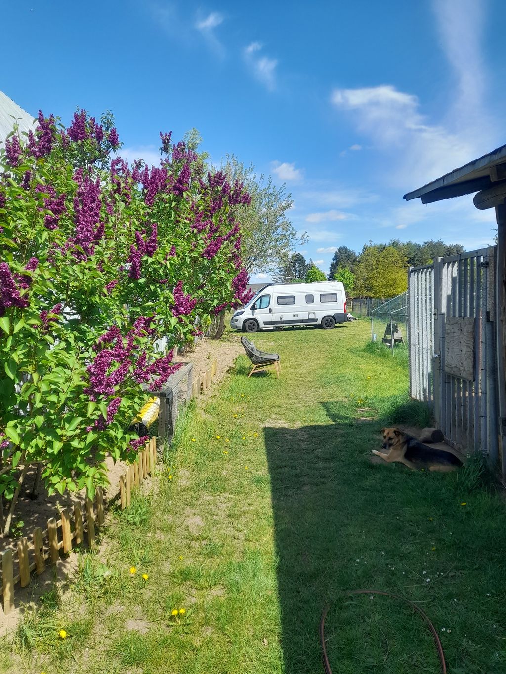 Small courtyard by the lake in Kukuk, camper oasis