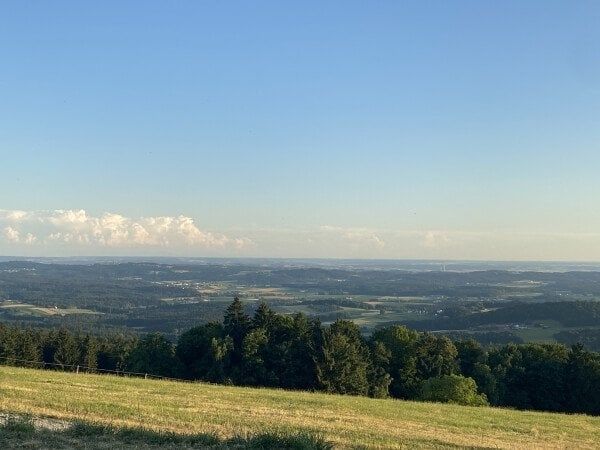 View into the distance in the Bavarian Forest