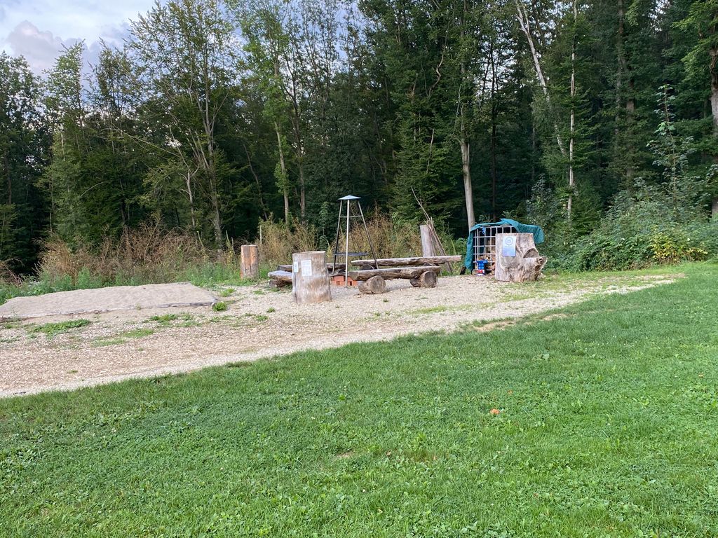 Urlaub auf dem Bauernhof - auf der Wiese am Wald