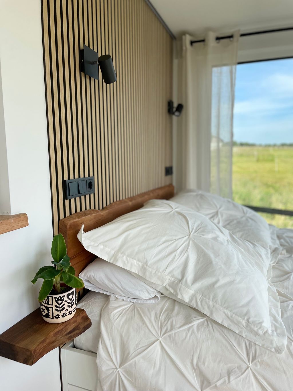 Container-Tinyhouse direkt neben der Pferdekoppel