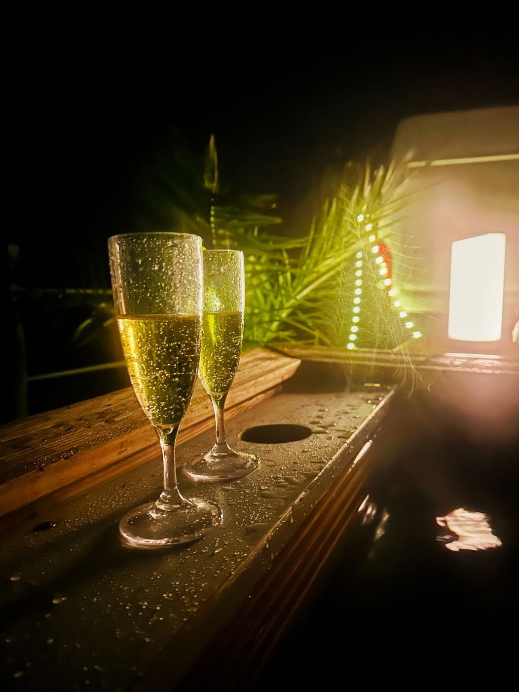 Herb garden with sun deck and bath barrel