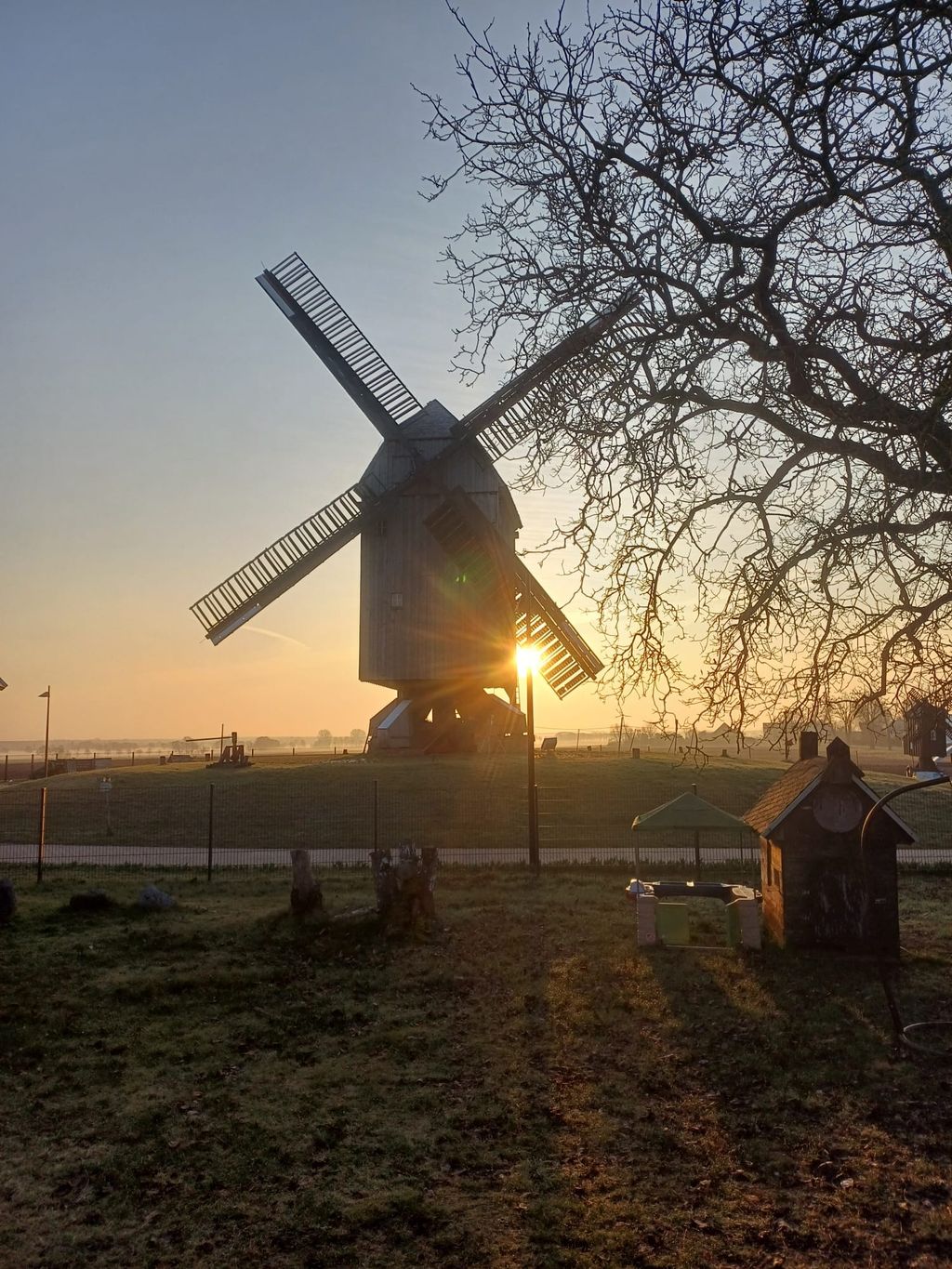 Idyllic place at the Bock windmill in Beelitz