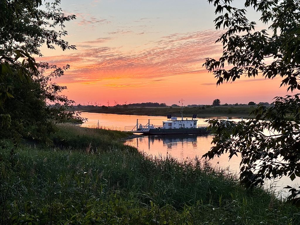 Directement au bord de l'Elbe, en bordure de la lande de Düben