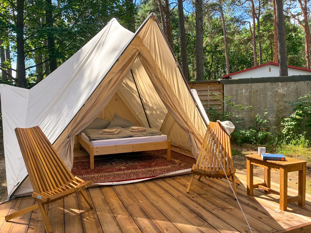 Zelt-Oase auf naturnahem Campingplatz
