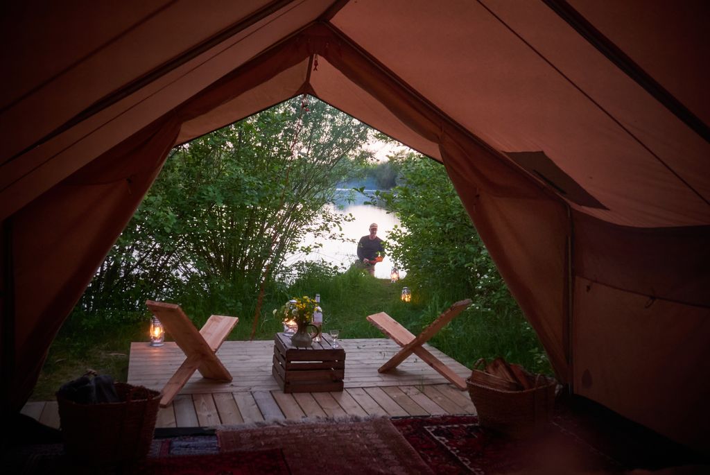 4-Aborren - Tenda sul lago - Pesca e falò