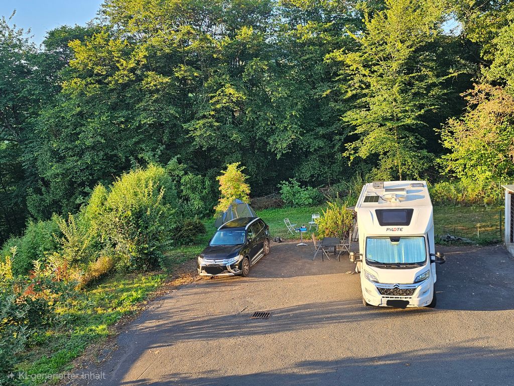Un lugar tranquilo junto a la casa con vistas al bosque